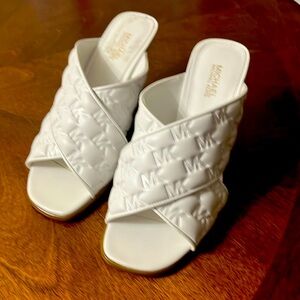 Michael Kors Gideon Mule white sandal